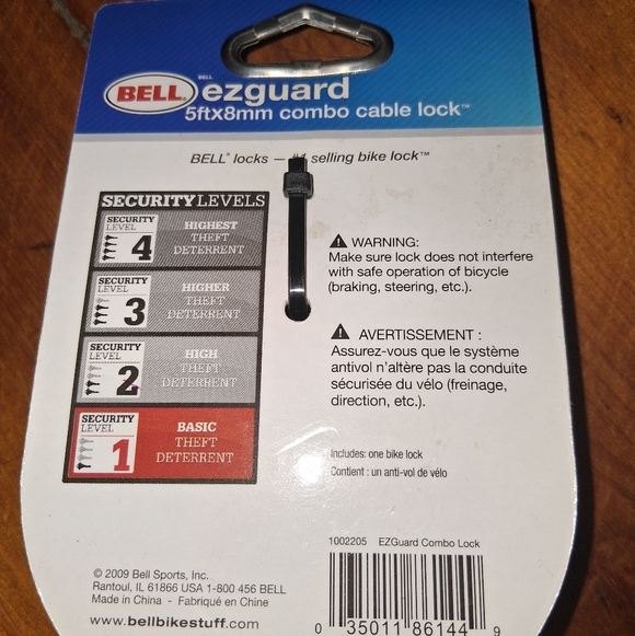 *bogo* Bell EzGuard Combo Cable Lock - Picture 2 of 3